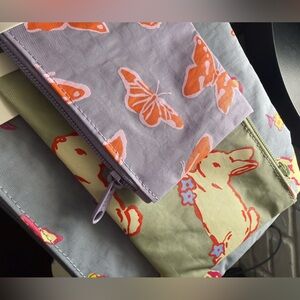 Baggu Bunny, Lamb and Butterfly Flat Pouch Set